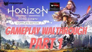 Horizon Zero Dawn PC on Acer Predator Helios 300 (GTX 1060 & i7 8750H) Gameplay walkthrough part 1