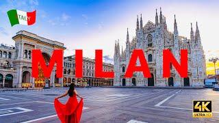 MILAN Italy 4K Walking City Tour 2024 || Captions & Immersive Sound 4k HDR 60fps || Milano Duomo