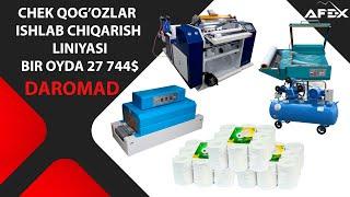 Chek qog'ozlar ishlab chiqairsh liniyasi