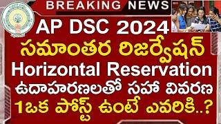 Ap Dsc Latest News Today | Ap Dsc 2024 Horizontal Reservation Process in Telugu | Ap Dsc 2024