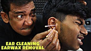 Ear Massage with Oil | Earwax Removal by Asim Barber | Head Massage | Neck Cracking | Ear Clean ASMR