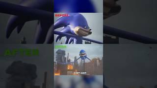 Before vs After: Shin Sonic Destroys The City