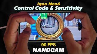 BGMI Best Zero Recoil Control Code & Sensitivity For Android And iOS | IQOO Neo6 5 Fingers Handcam 