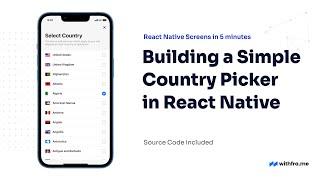 #43 Building a Simple Country Picker in React Native