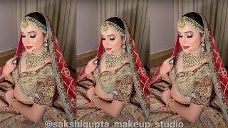 How to do GLOSSY BRIDAL makeup by @Sakshi Gupta Makeup Studio & Academy in simple steps