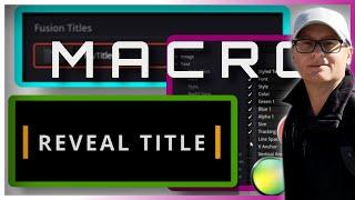 How To Create A Title Template Using Macro [Davinci Resolve] #macro #davinciresolve #tutorial