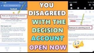 How To Solve You Disagreed With The Decision Facebook Problem || 30 Days Left To Permanent Disable