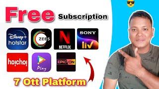 "Free 7 Ott Subscription: Get free Ott subscription including Zee5, Sonyliv, Hotstar"