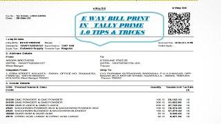 HOW TO PRINT E WAY BILL||IN TALLY PRIME 4.0 II E WAY BILL KEISE Banaye|| #tally#ewaybill #viralvideo