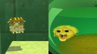 Yellow Puffer Fish Singing but Minecraft