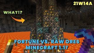 How Fortune works with new Ores in 21w14a | Minecraft 1.17 21w14a | Snapshot 21w14a