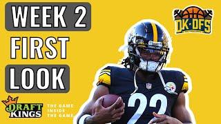 DRAFTKINGS NFL ANALYSIS (WEEK 2) FIRST LOOK | DFS PICKS