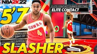 RIDICULOUS 5’7 SLASHER w/CONTACT DUNKS BUILD ON NBA 2K22!