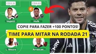 TIME PARA MITAR (+80 PONTOS) NA RODADA 21! - CARTOLA FC 2024