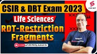 CSIR & DBT Exam 2023 | Life Science | RDT-Restriction Fragments | Ashish Sir #testbookcsirnet2023