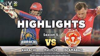 Karachi Kings vs Islamabad United | Full Match Highlights | Match 14 | 1 March | HBL PSL 2020