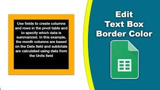 How to change the border color of a text box in Google Spreadsheets