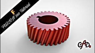 How to make Helical Gear in Autodesk Fusion 360 | Learn Fusion 360 easily