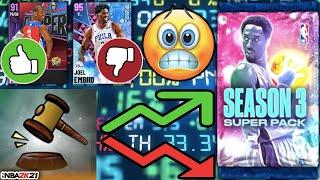 MARKET CRASH IN NBA 2K21 MyTEAM?!? TAKE ADVANTAGE OF SEASON 3 SUPER PACKS BY BUYING THESE PLAYERS!