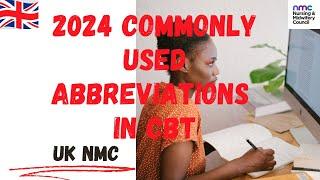 2024 COMMONLY USED ABBREVIATIONS IN CBT | ADULT AND MENTAL HEALTH || MIDWIFERY | NURSING ASSOCIATE