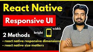 React Native Responsive UI using 2 Methods  |  Make App Responsive  | Engineer Codewala