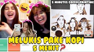 Drawing STRANGER on Omegle for 5 minutes using COFFEE [PART 2] - OmeTV Internasional