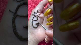 Beautiful “G” letter tattoo mehndi design || #shorts