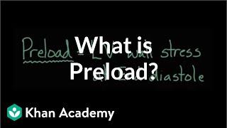 What is preload? | Circulatory system physiology | NCLEX-RN | Khan Academy