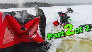 Solo Wilderness Camping Goes Bad Quick! GET OUT! Ice Fishing Northern Maine (part 2/2)