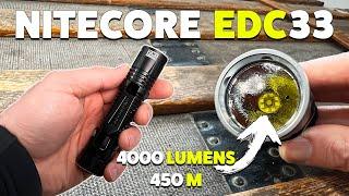 An ALMOST perfect flashlight for everyday carry | Nitecore EDC33 Review & Beam Test