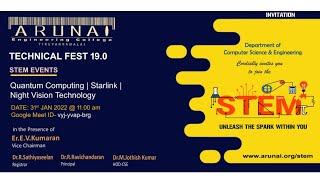 TECHNICAL FEST | STEM EVENT - 19.0 | 1504 - ARUNAI ENGINEERING COLLEGE | DEPARTMENT OF CSE | 2022