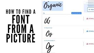 How to Find a Font from a Picture