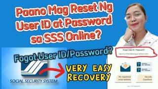 PAANO MAG RESET NG USER ID AT PASSWORD SA SSS ONLINE ACCOUNT? | FORGOT USER ID/PASSWORD!