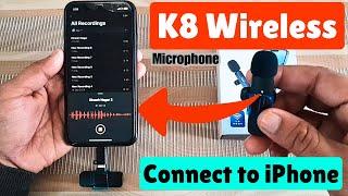 How to connect k8 wireless microphone iphone | k8 wireless microphone connect to iphone #k8mic