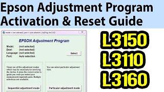 Epson Adjustment Program Activation and Reset Tutorial for Epson Printers