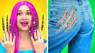 LIFE WITH LONG NAILS  – MOM, I RIPPED ALL MY JEANS! 