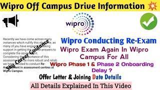 Wipro Re Exam for All Who Caught in Remote Exam | Onboarding Delay | Offer Letter | Joining
