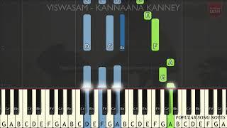 VISWASAM - KANNAANA KANNEY (EASY TO PLAY) SLOW VERSION FOR BEGINNERS