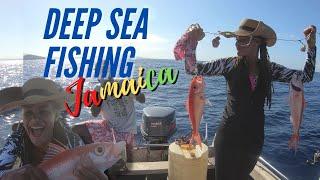 DEEP SEA FISHING JAMAICA, QUEEN SNAPPER CATCH & COOK || Lock "N" Load Offshore Adventures