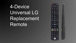 57818: GE 4-Device Universal LG Replacement Remote - Overview