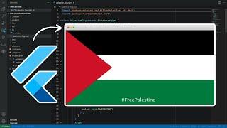 Draw a Palestinian flag with Flutter | Hyperlapse programming