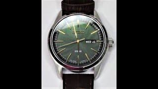 Review of Stunning Seiko Solar SNE529 Men's $240 emerald green Watch SNE042 entry level luxury watch