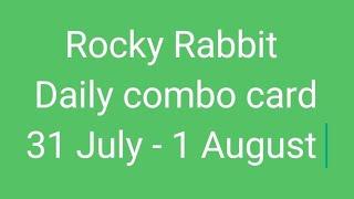 Rocky Rabbit daily combo card unlocking & 2 million poins claiming process in Telugu....