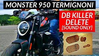 Ducati Monster 950 Termignoni | DB Killer Delete | Before and After | Exhaust Sound Only