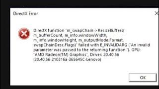 solución  fix Fifa 22 FIFA 23 error directx function m swapchain-resizebuffers