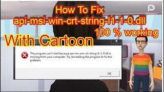 How To Fix Codeblocks Error|| How To Fix api-msi-crt-string-l1-1-0.dll ||