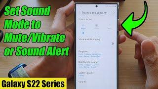 Galaxy S22/S22+/Ultra: How to Set Sound Mode to Mute/Vibrate/Sound Alert