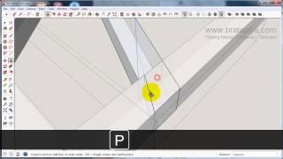 sketchup2014 pro   woodworking joint   the halved joint   oblique dovetail halving