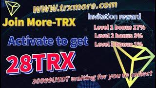 TRXMORE's new TRX platform with up to 33% profit;new trust cloud mining high profit