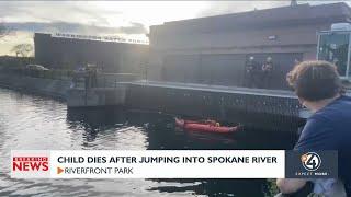 Child dies after jumping into Spokane River